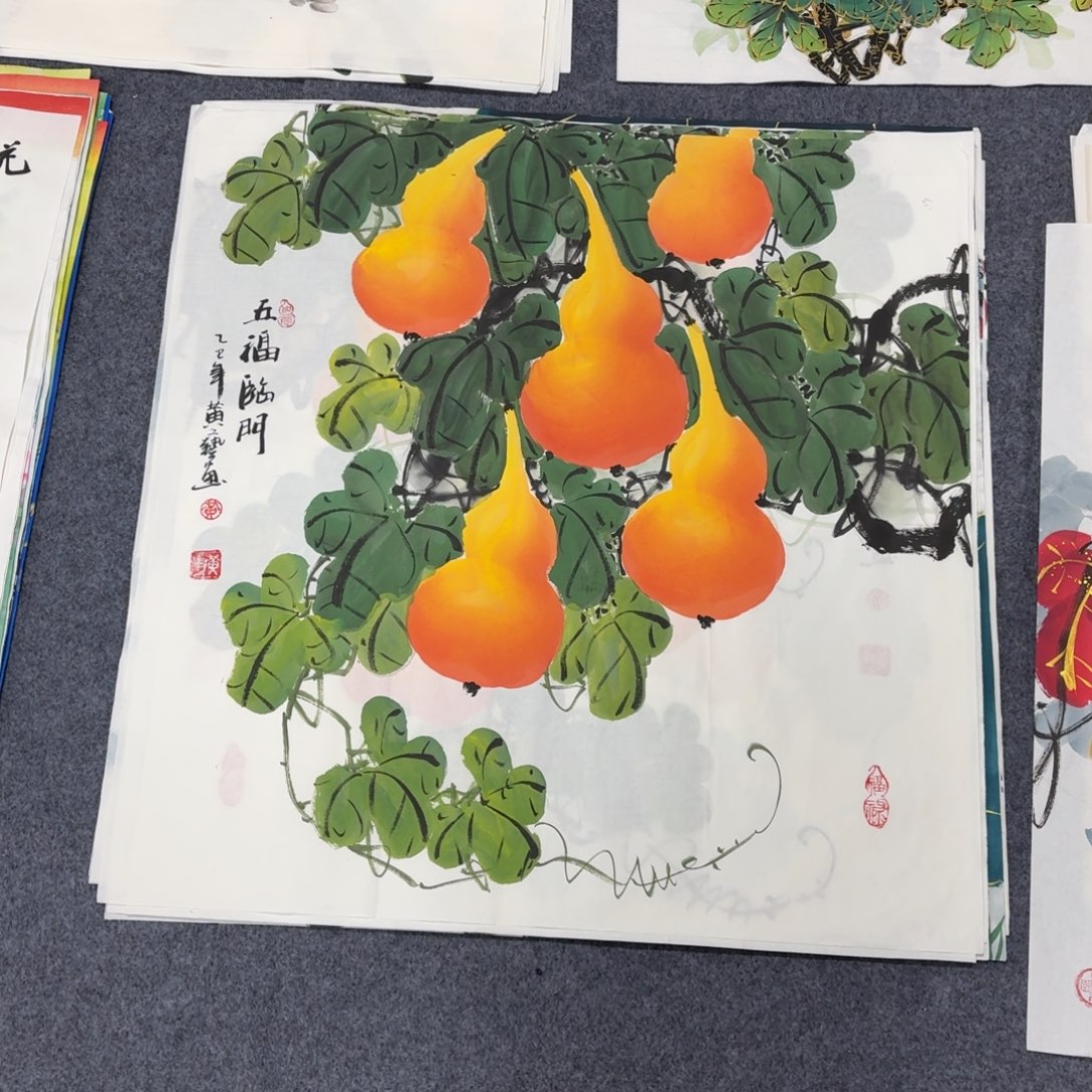 国画68×68精品葫芦手绘画画画