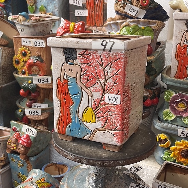 粗陶材质多肉花盆