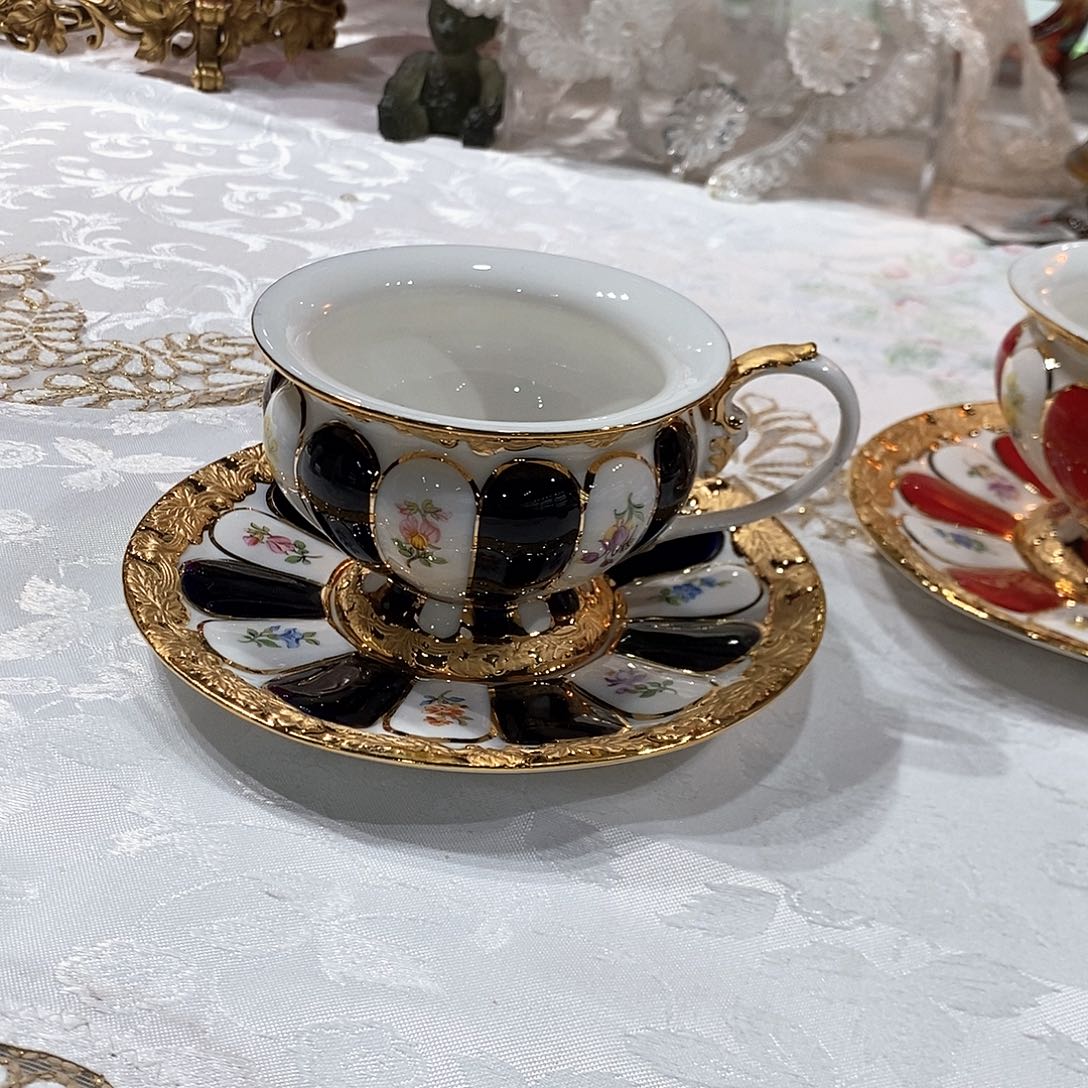 摆件R043骨瓷鎏金款南瓜杯