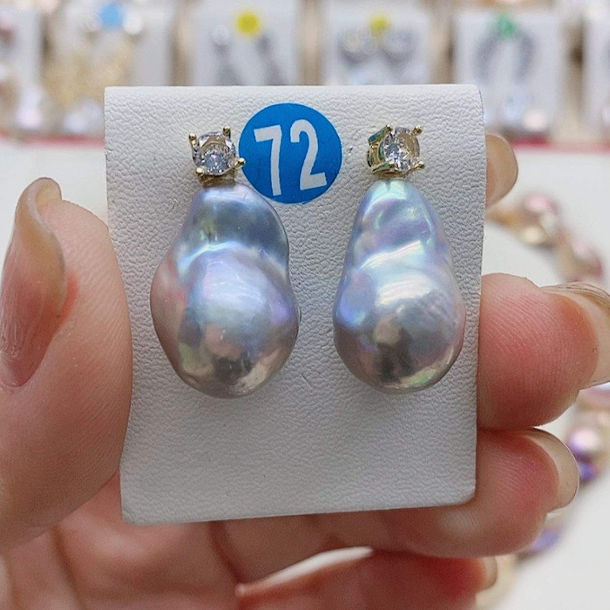 【闪购商品】淡水珍珠耳饰银S925镶嵌