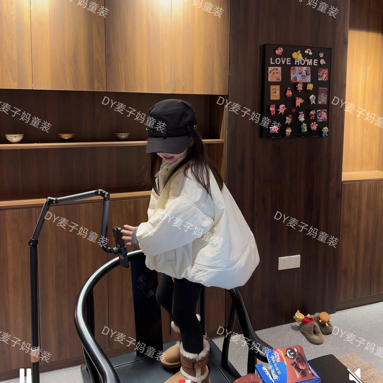 现货MZ儿童冬季时髦高级加棉加厚保暖立领棉服Q403