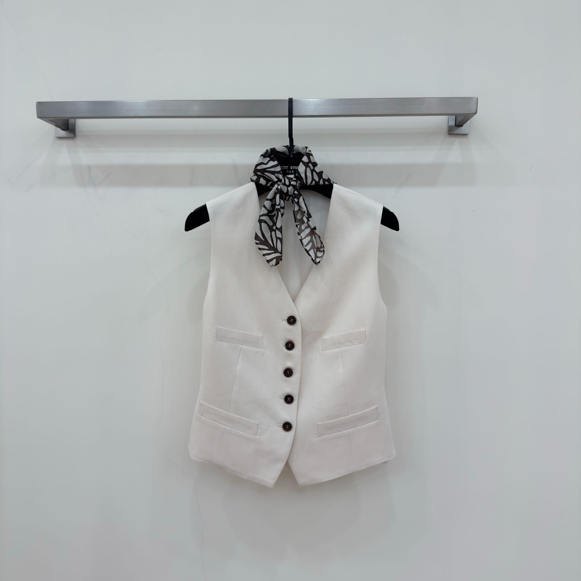 【西西高定】老钱风时尚减龄无袖坎肩单排扣西装马甲
