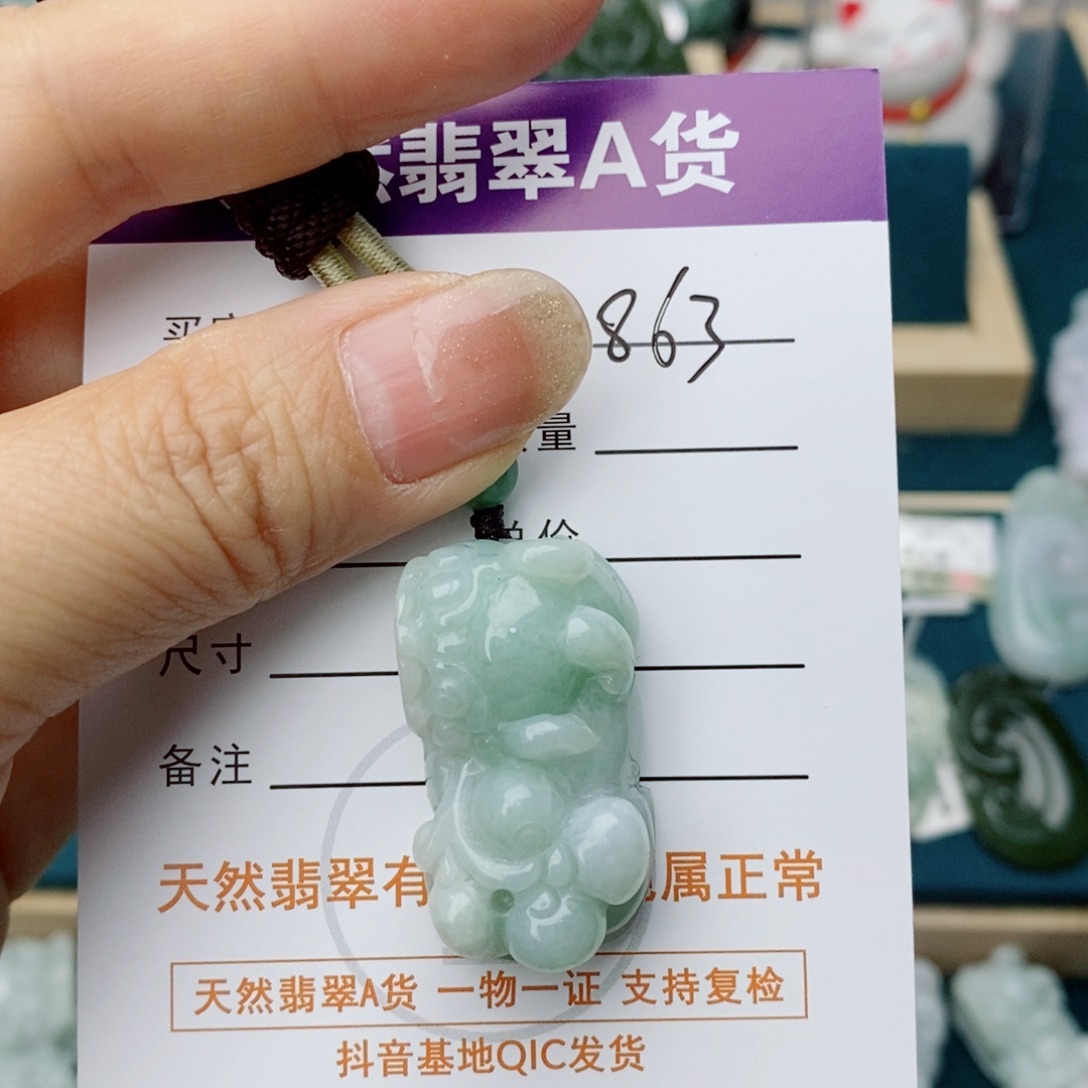 翡翠未镶嵌颈饰貔貅