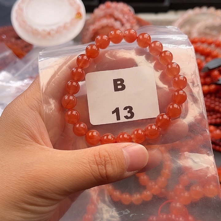 南红玛瑙未镶嵌多样性发货默认微瑕称重8mm