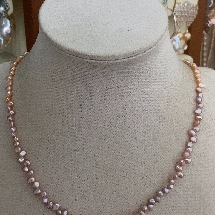 银S925镶嵌颈饰淡水珍珠