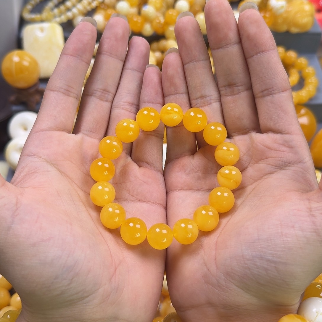 琥珀珠宝奇石未镶嵌13mm