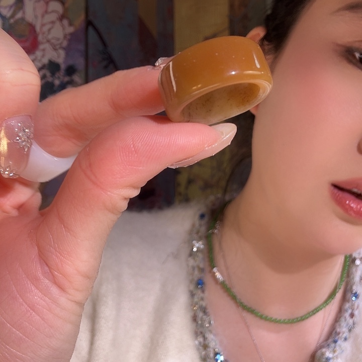 和田玉（糖玉）未镶嵌戒指