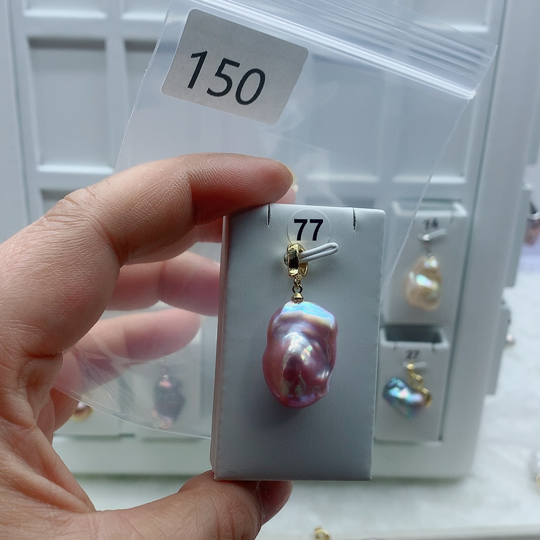 合金淡水珍珠吊坠(不含链)