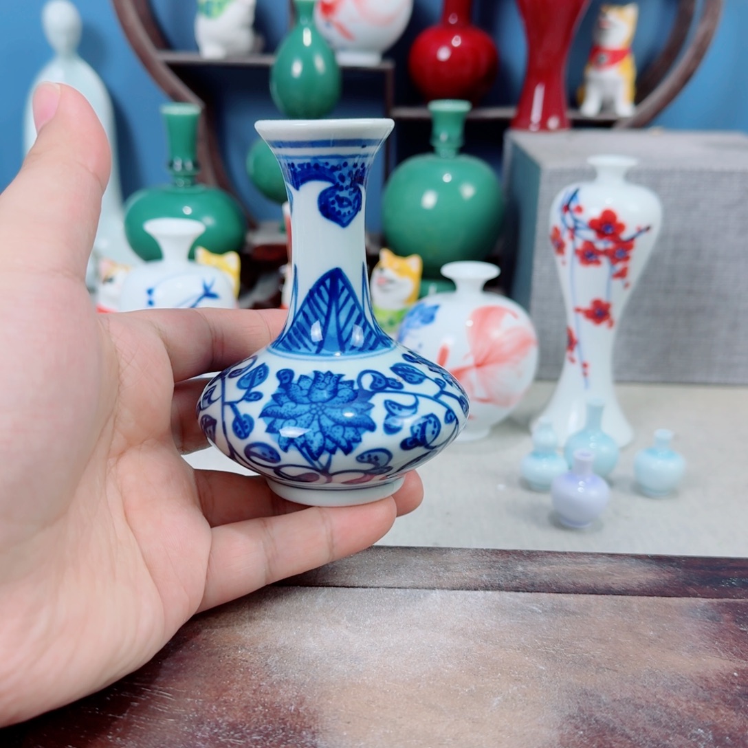 陶瓷手工小花器摆件
