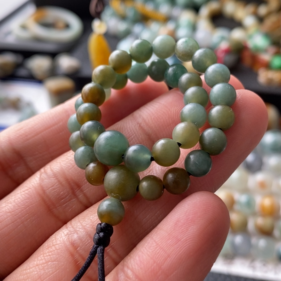 未镶嵌手链翡翠珠子