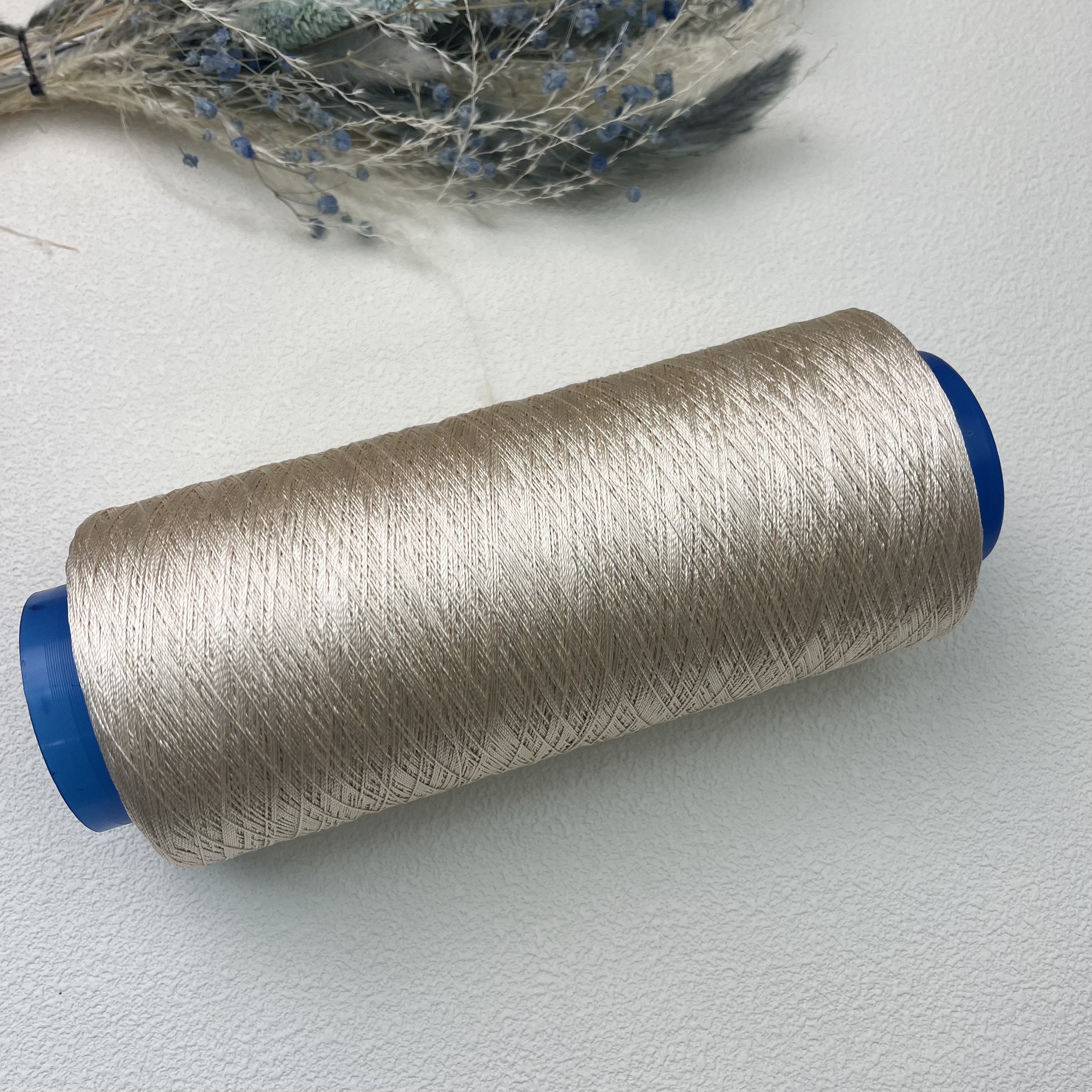 白厂丝线 手工编织 柔顺垂感好  香槟色