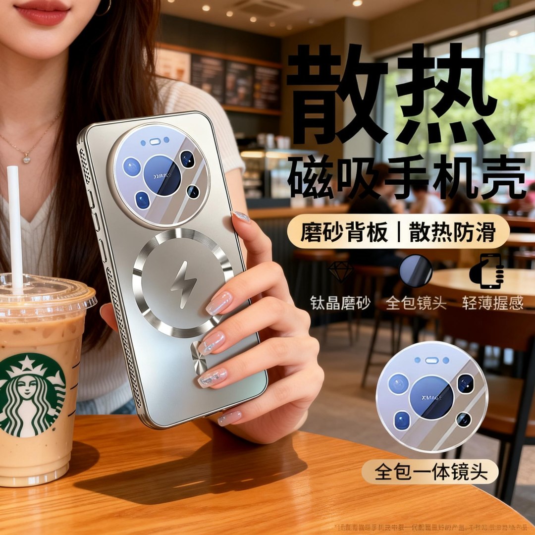 适用华为Mate80新款手机壳Magsafemate80Promax全包镜头防摔散热