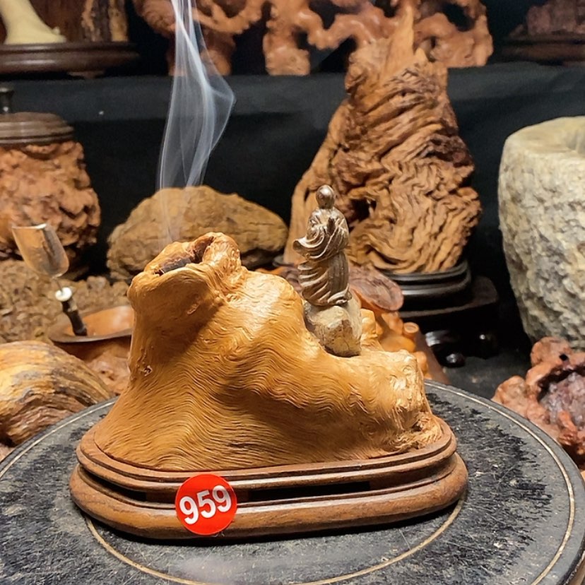 【闪购商品】959号荔枝木香炉工艺