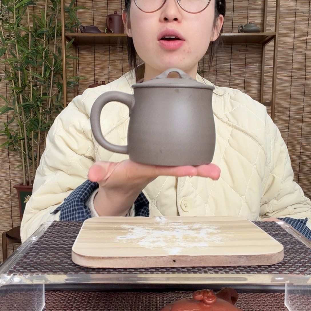 紫砂茶壶原矿老青段欢喜如意办公杯没礼盒400CC左右没礼盒微瑕