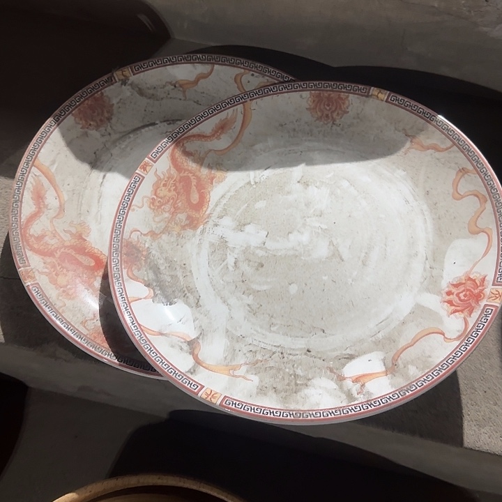 瓷片陶瓷盘子碗啥都有口径26高度3