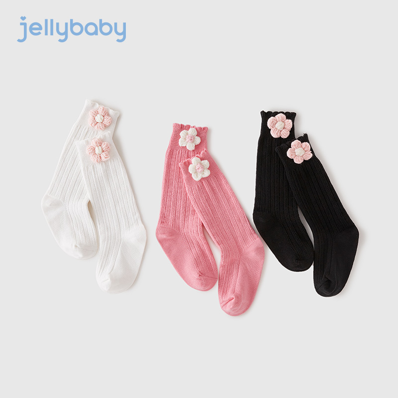 杰里贝比宝宝中筒袜春秋儿童打底长袜秋季新款女童袜子 JWG33846