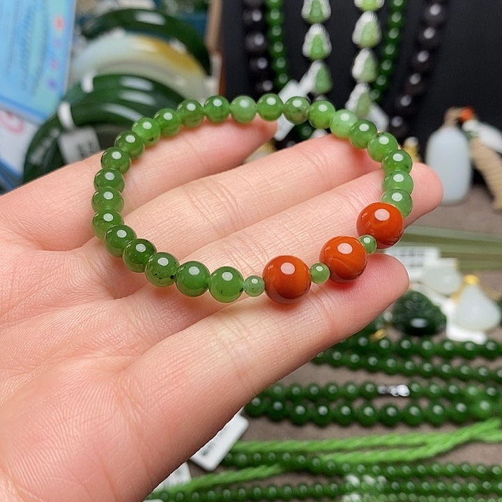 和田玉未镶嵌手链