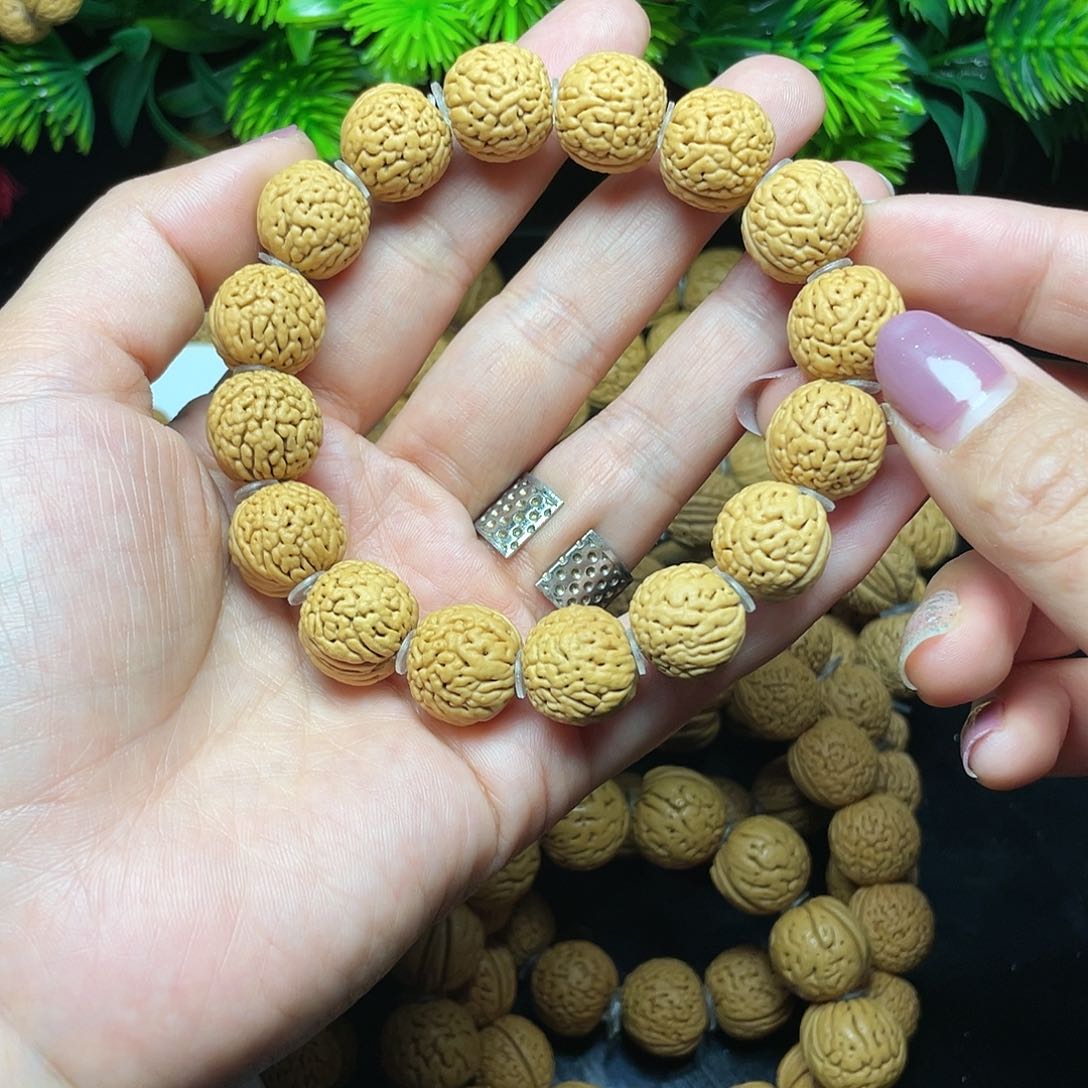 桃木桃核手串15+金刚纹