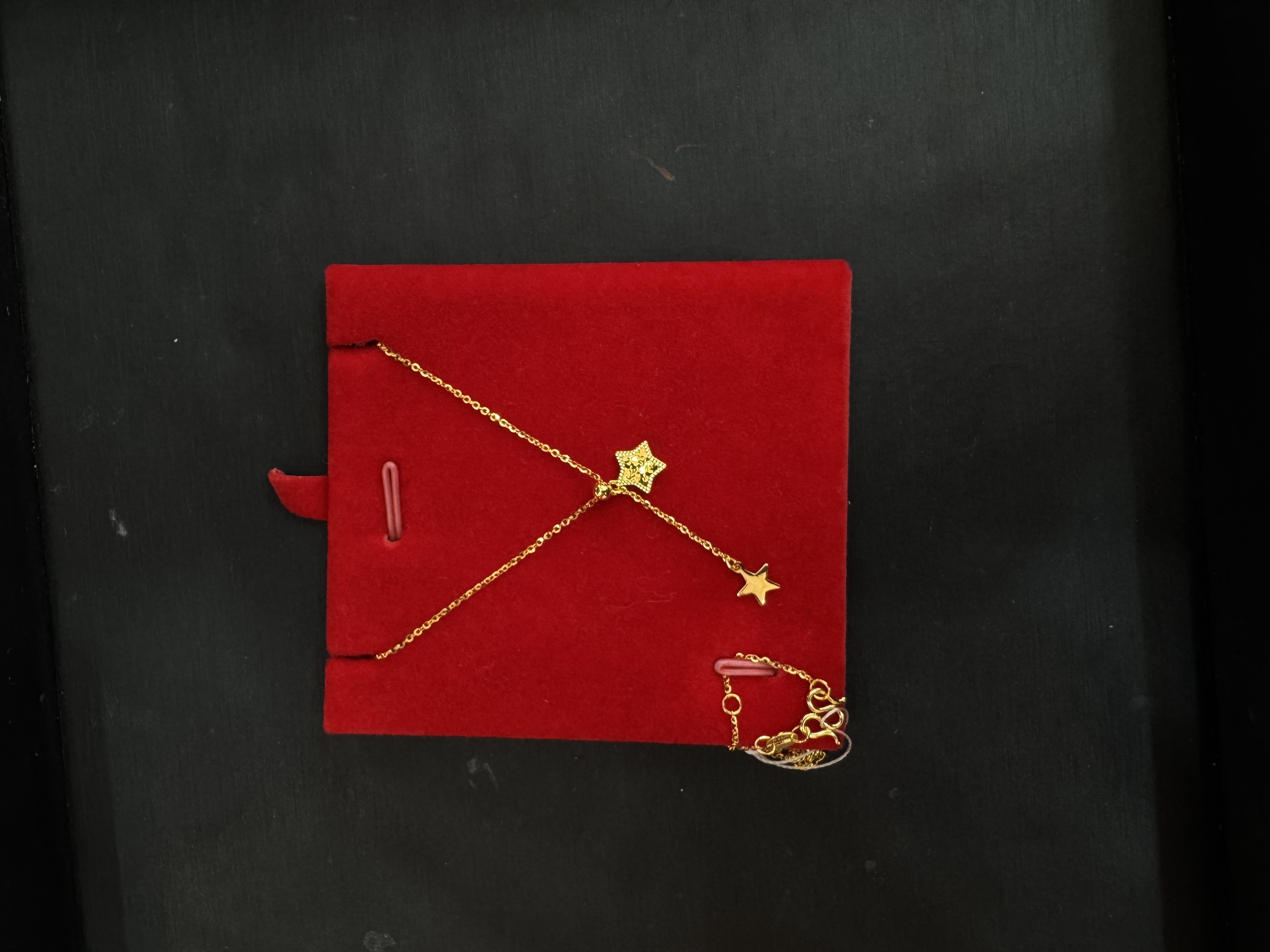 【金展珠宝】足金 碎碎冰星星套链