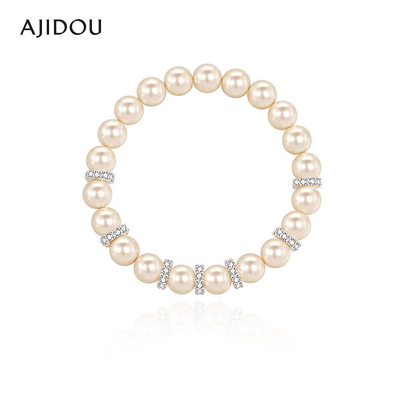 非金属合成锆石手链 AJIDOU阿吉豆手链女款珍珠手串【CB】