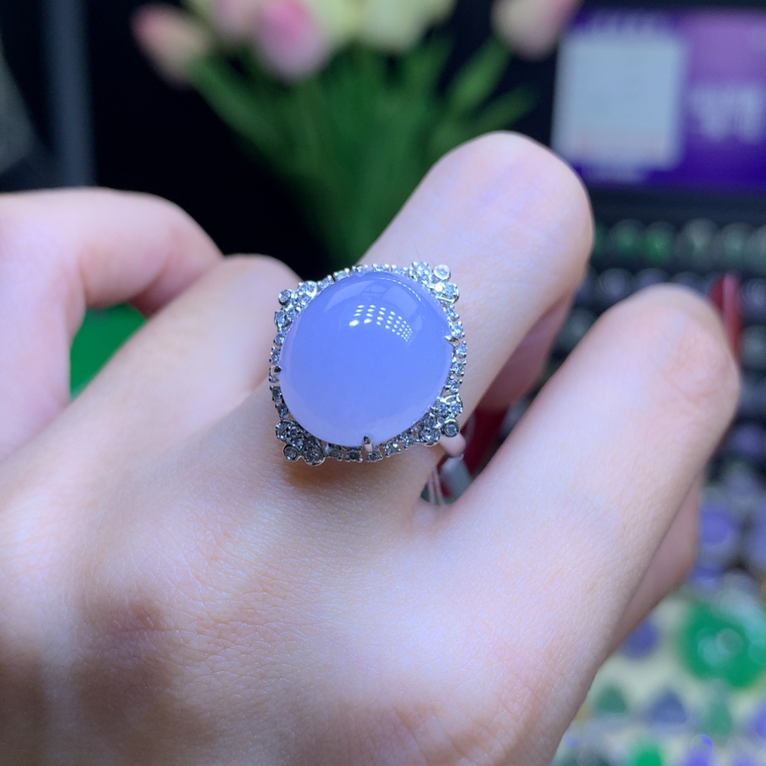 翡翠颈饰18K金镶嵌天然