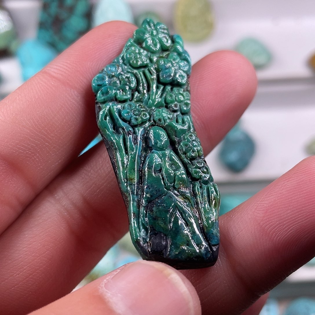 绿松石未镶嵌笔搁