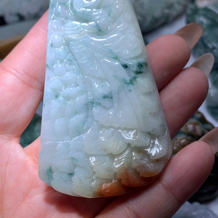 翡翠未镶嵌颈饰保真天然A货翡翠