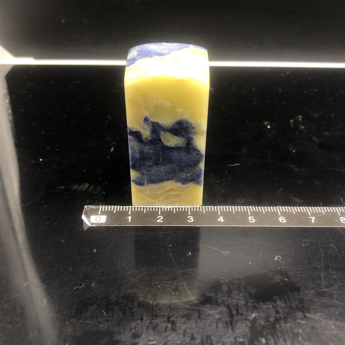 青田石封门冻蓝花雕刻方章适合初学者的篆刻石料