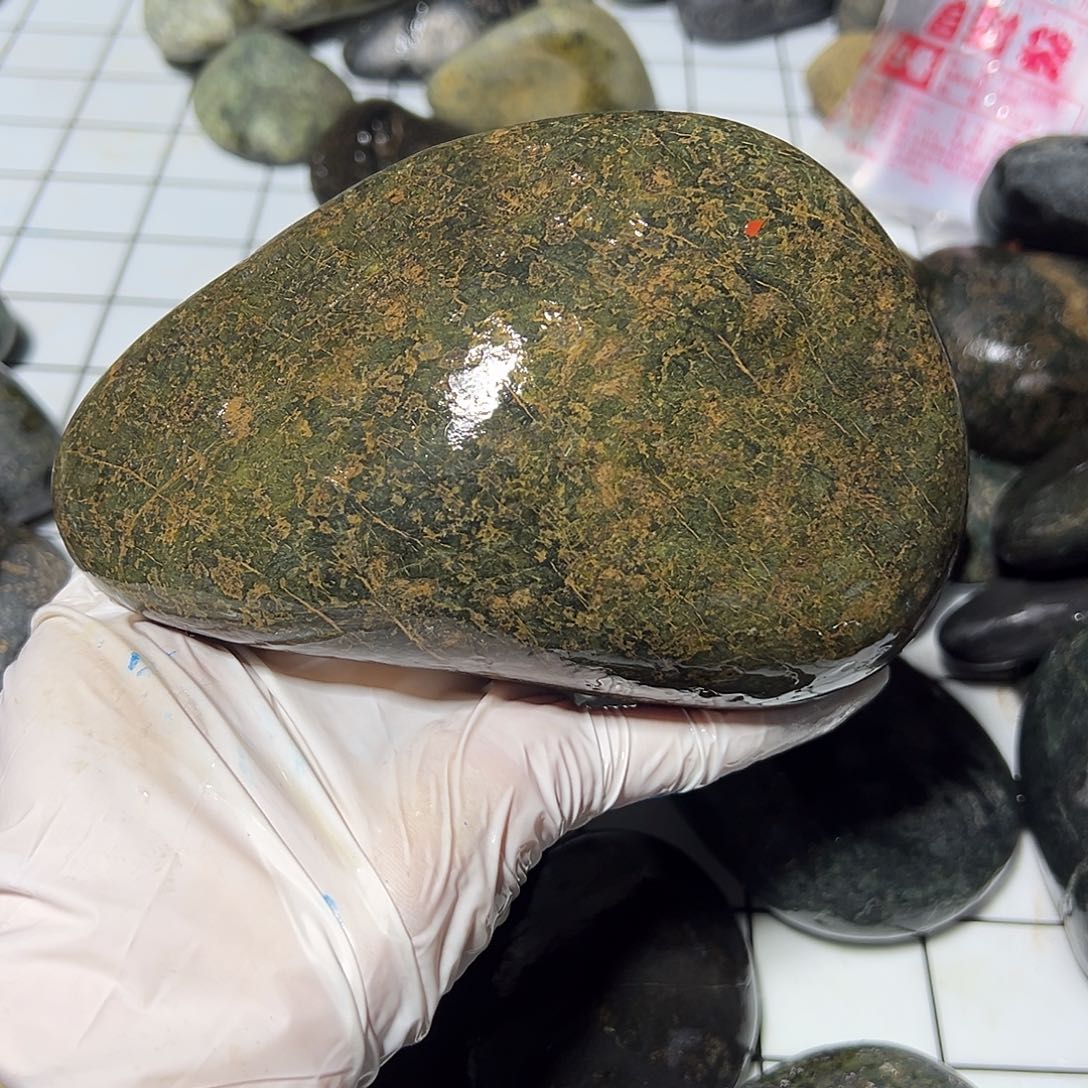 未镶嵌蛇纹石玉西藏藏玉药王石用****4