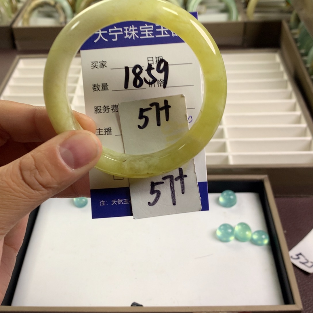 蛇纹石玉未镶嵌手镯1859