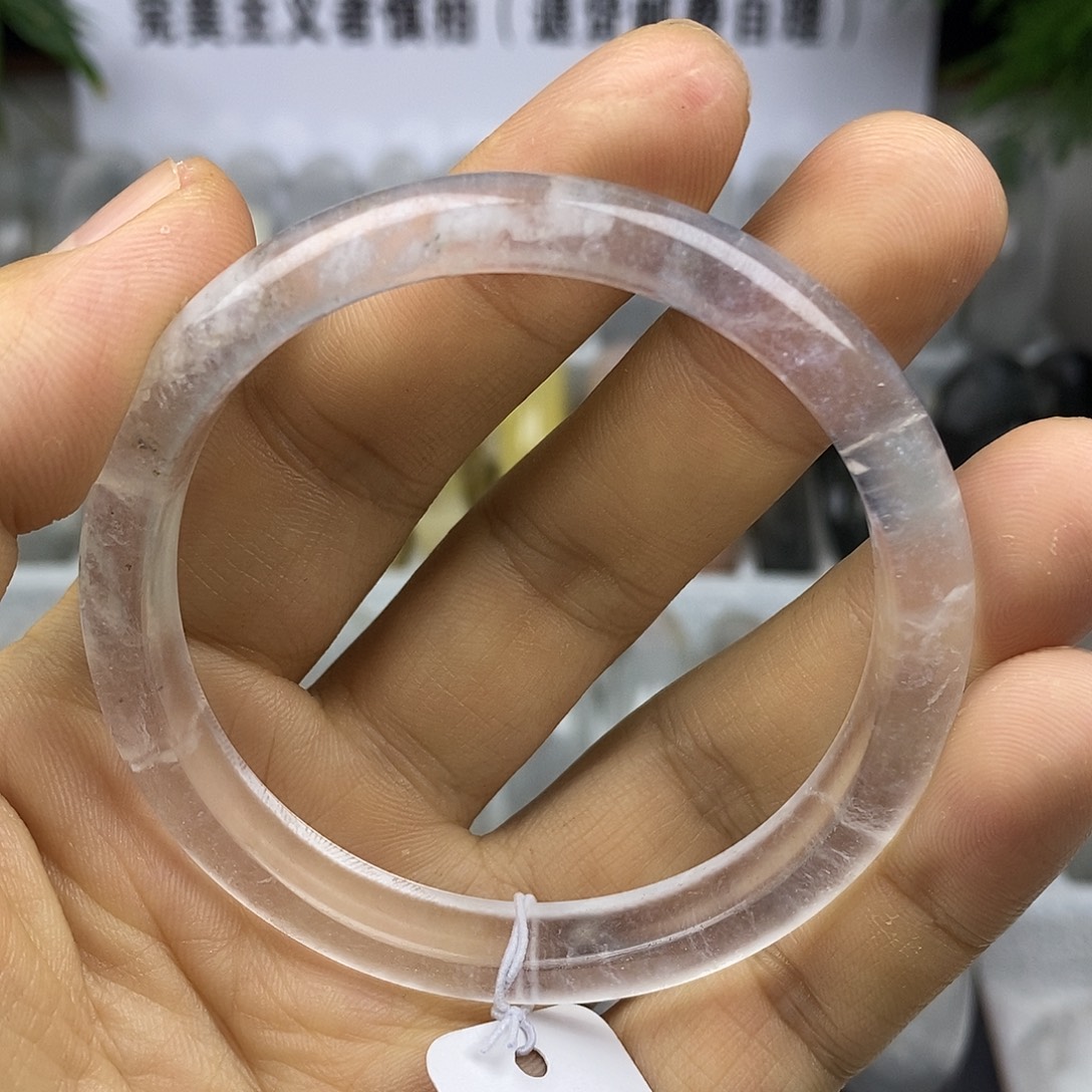 石英质玉未镶嵌手镯57.6窄条