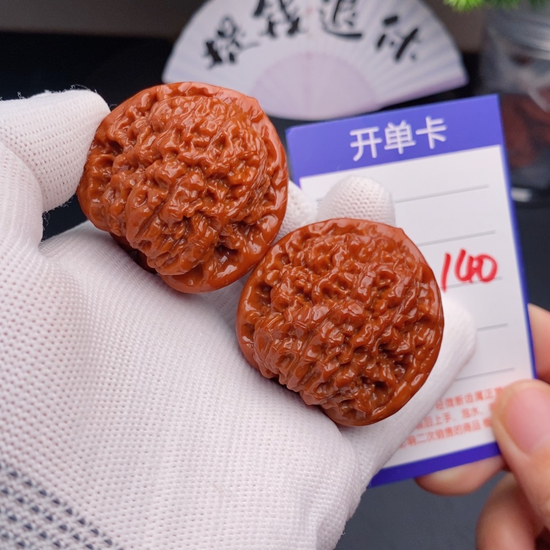 把件文玩核桃40官帽140
