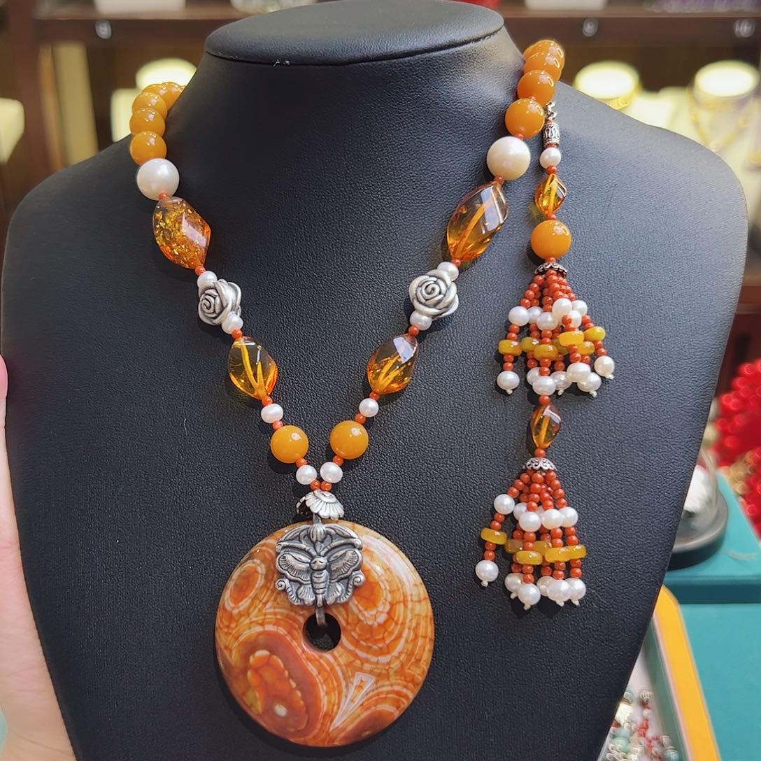 玛瑙/玉髓项链未镶嵌项链