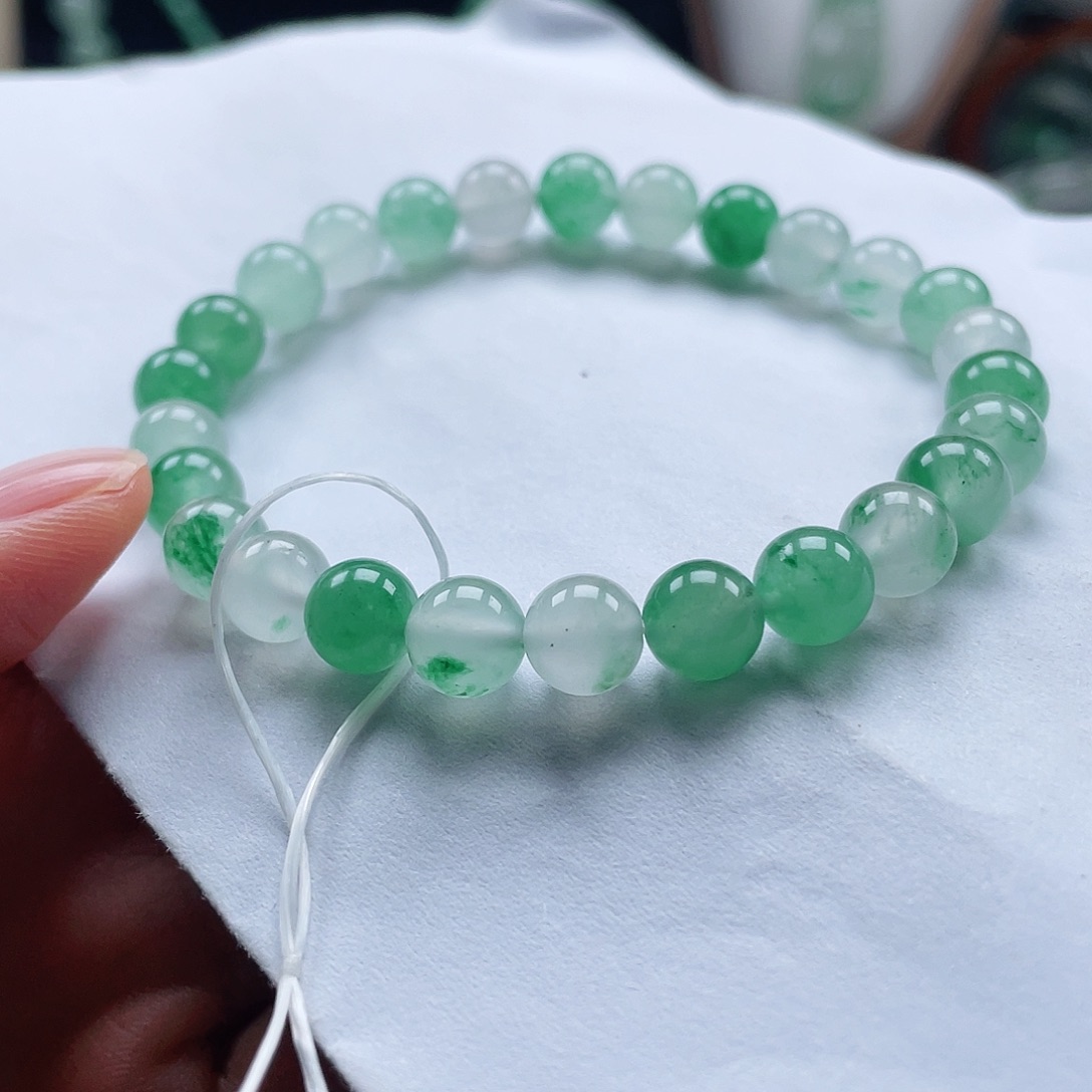 曙***光石英质玉未镶嵌手链