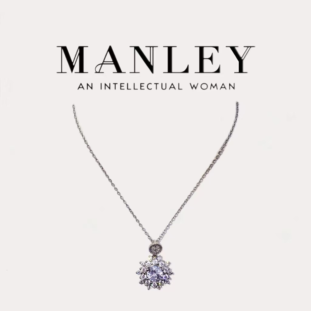 钛钢锆石项链 MANLEY钛钢项链气质时尚39