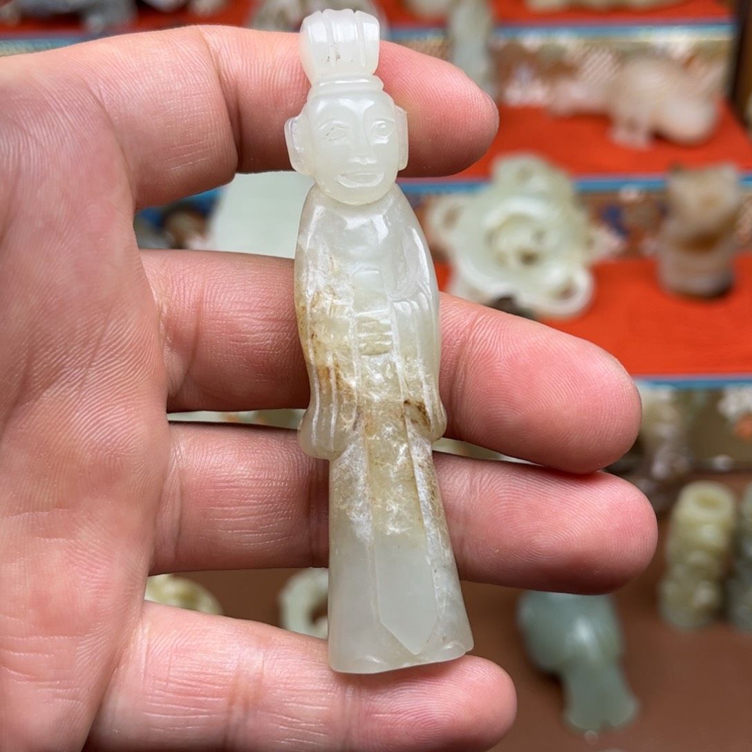 和田玉挂件未镶嵌湛**物