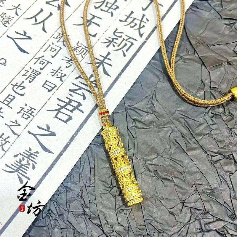 古法镶钻八宝随身佛吊坠随身佛挂坠