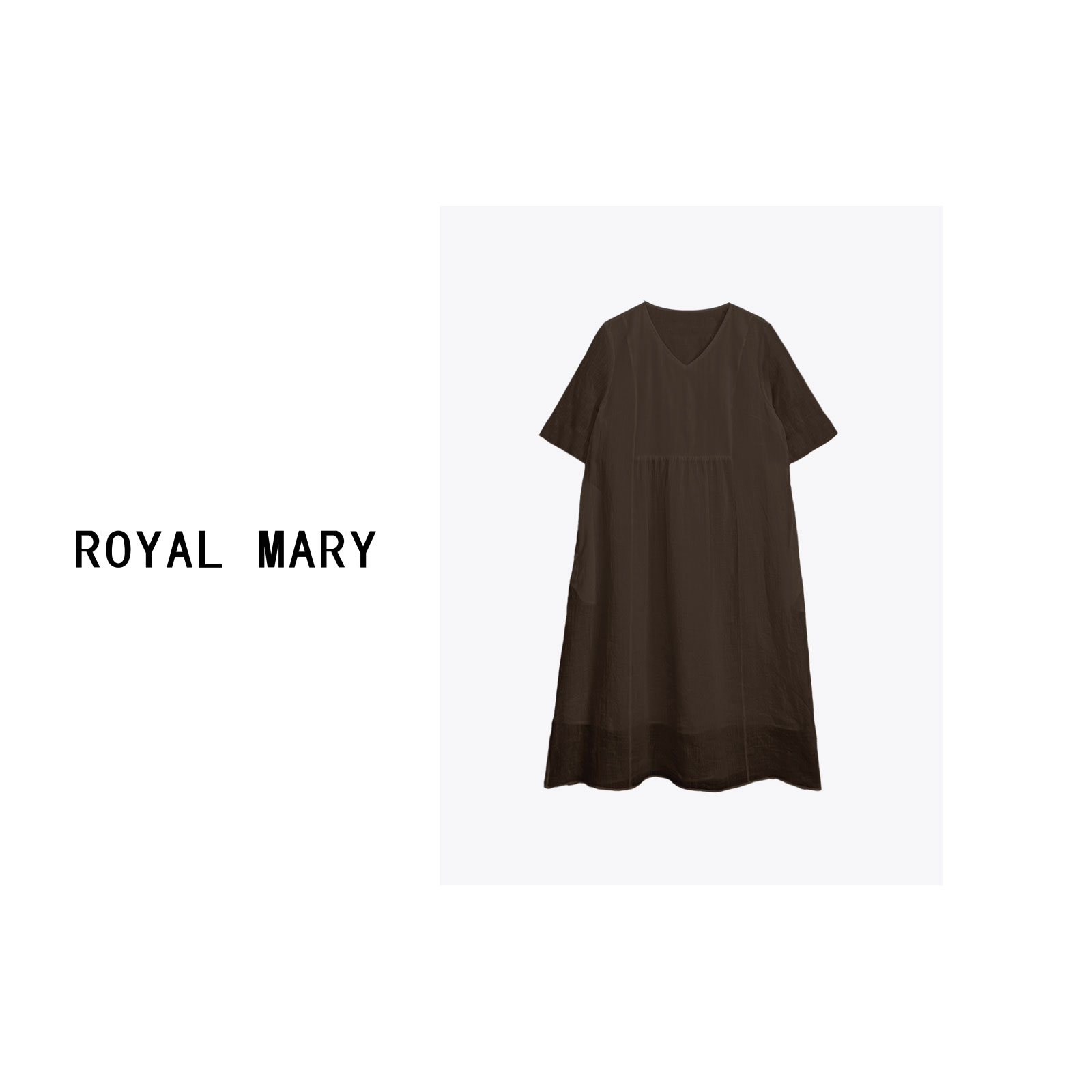 ROYAL MARY高奢时尚潮流气质舒适优雅百搭休闲连衣裙AMF269