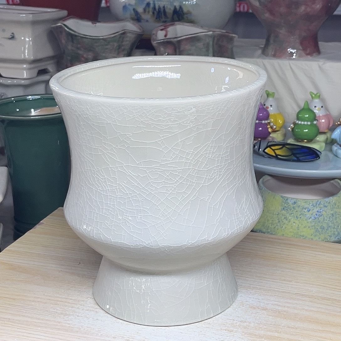 陶瓷绿植多肉微瑕花盆外口径：19*22