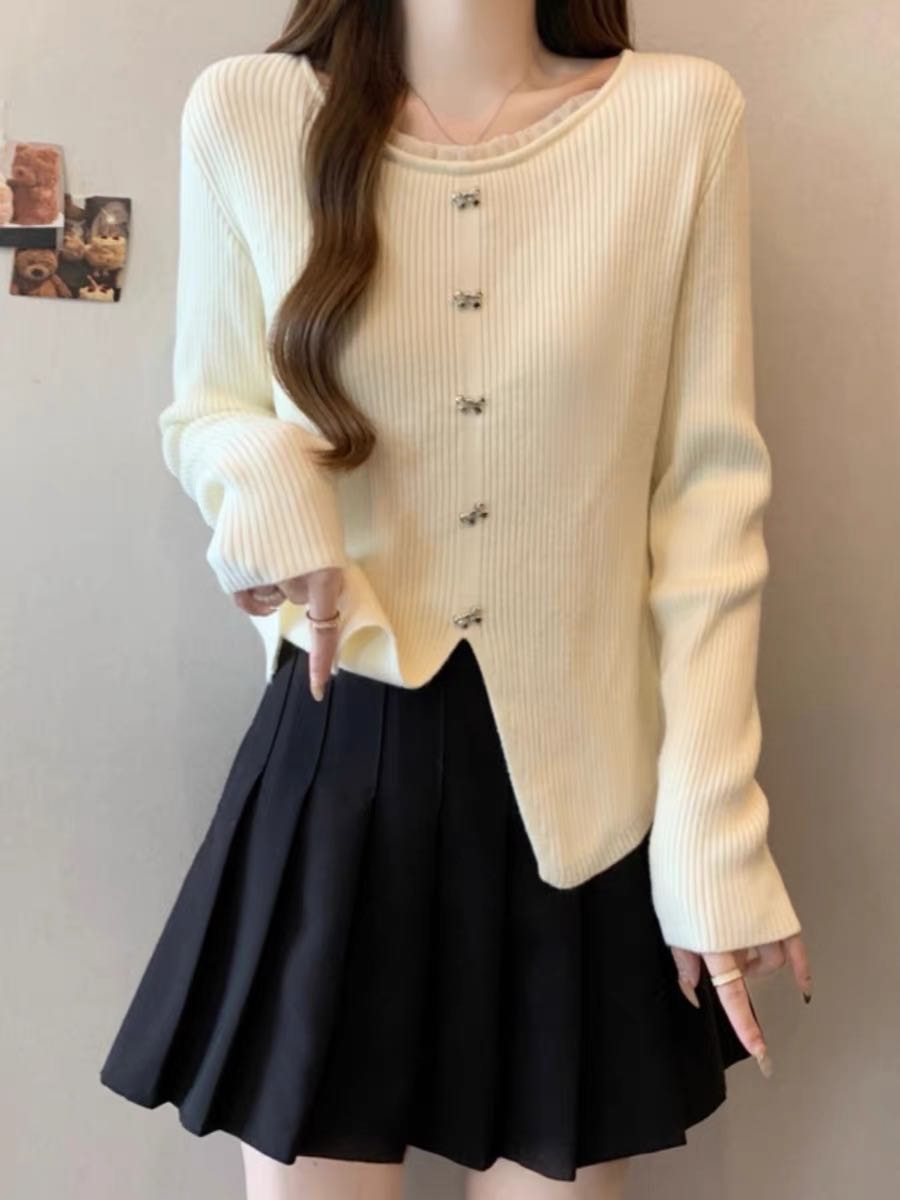 修身温柔针织内搭毛衣