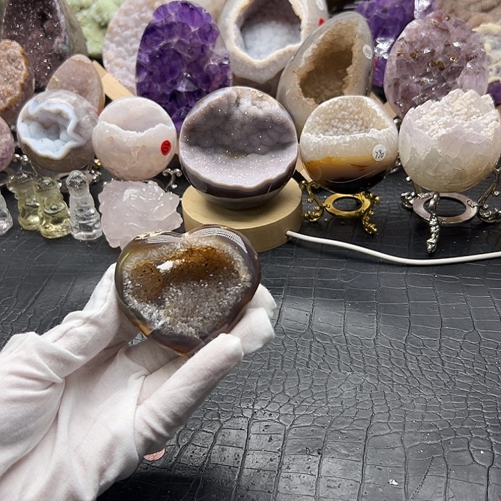 未镶嵌水晶珠宝半成品路路通爱心63