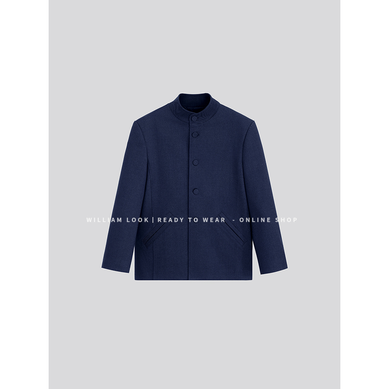 威廉威 男女同款【LP套装】羊毛牛仔高级感挺廓西装西裤套装Z233