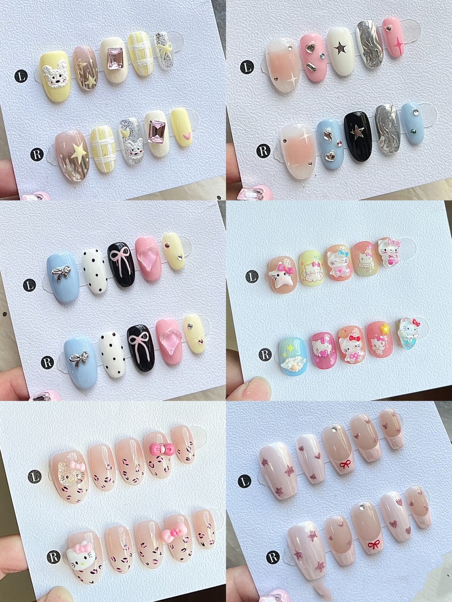 无钻穿戴甲卡通可爱