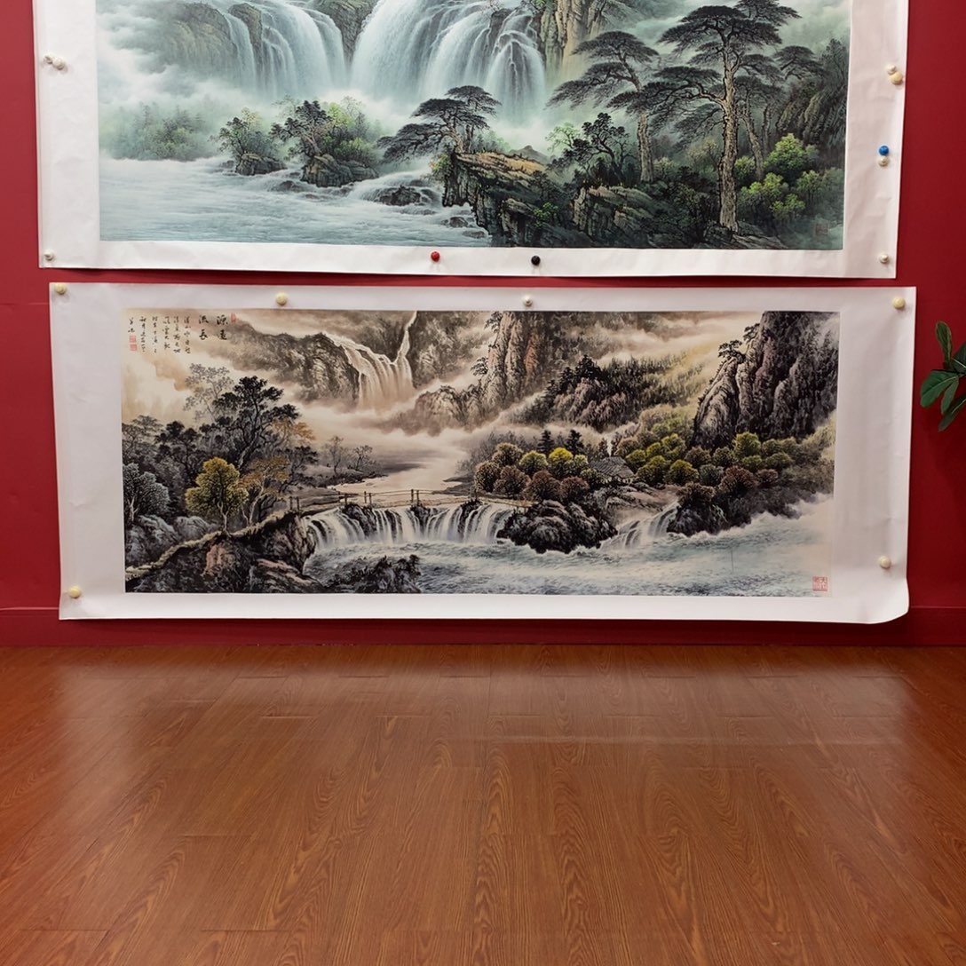 賀***琛国画小八尺小八尺源远流长