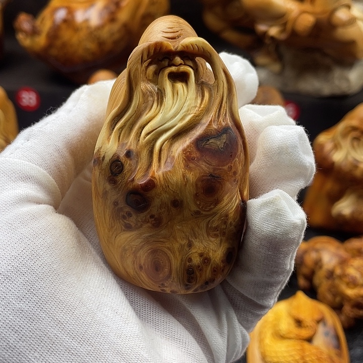 柏木（崖柏）达摩手把件