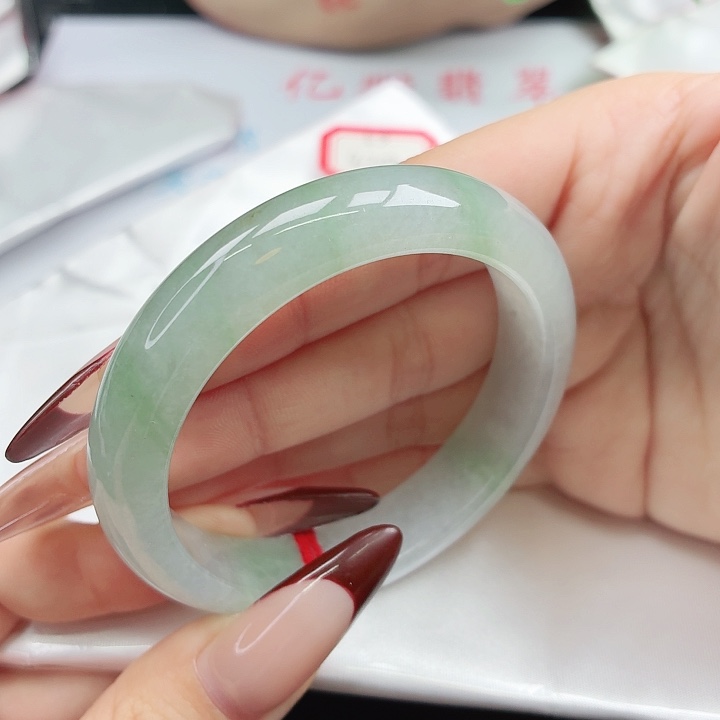 未镶嵌手镯翡翠52-53圈口