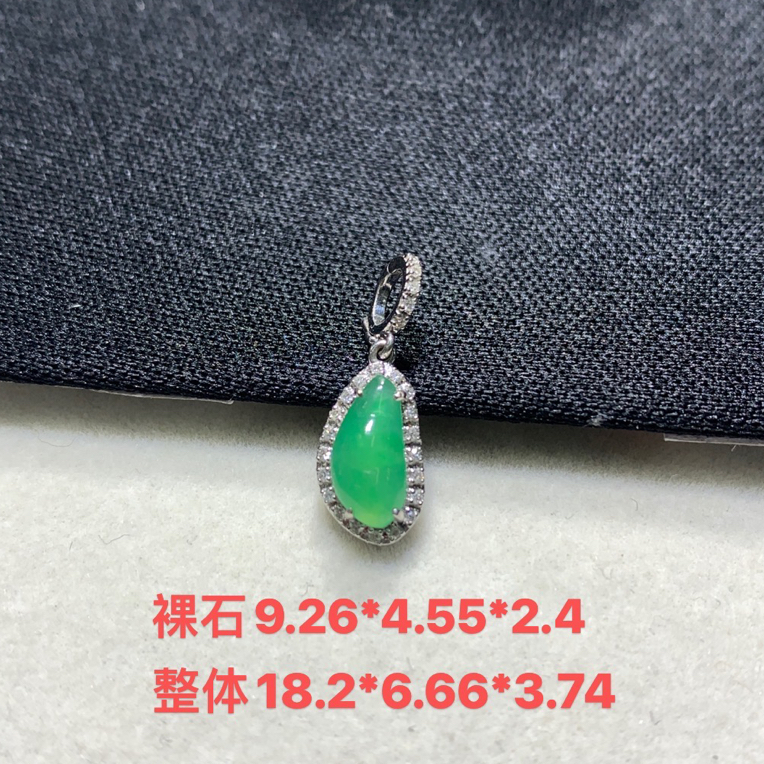 葫芦小众气质玉石绿福豆时尚百搭滴溜挂件