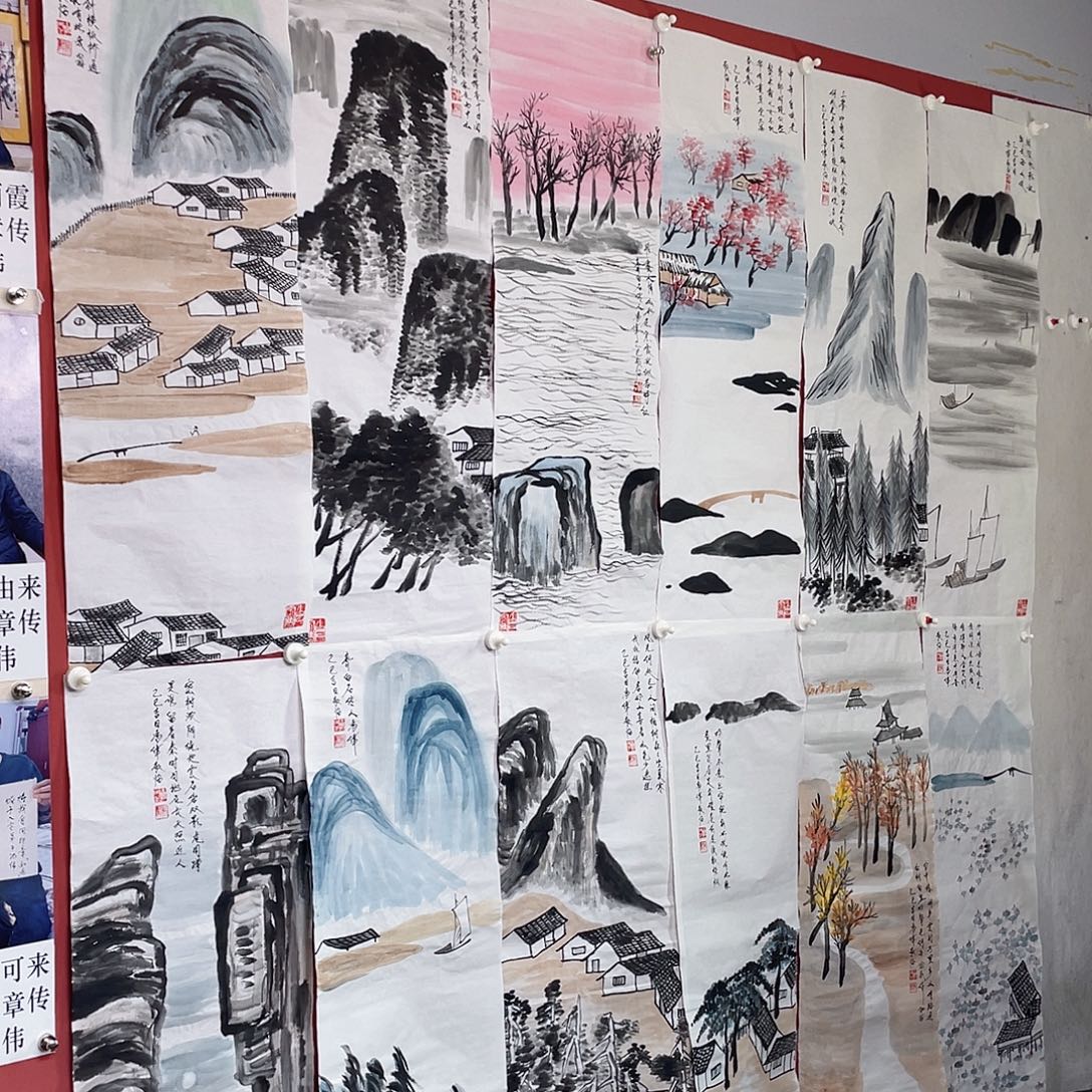 国画冯伟老师手绘国画作品音浩