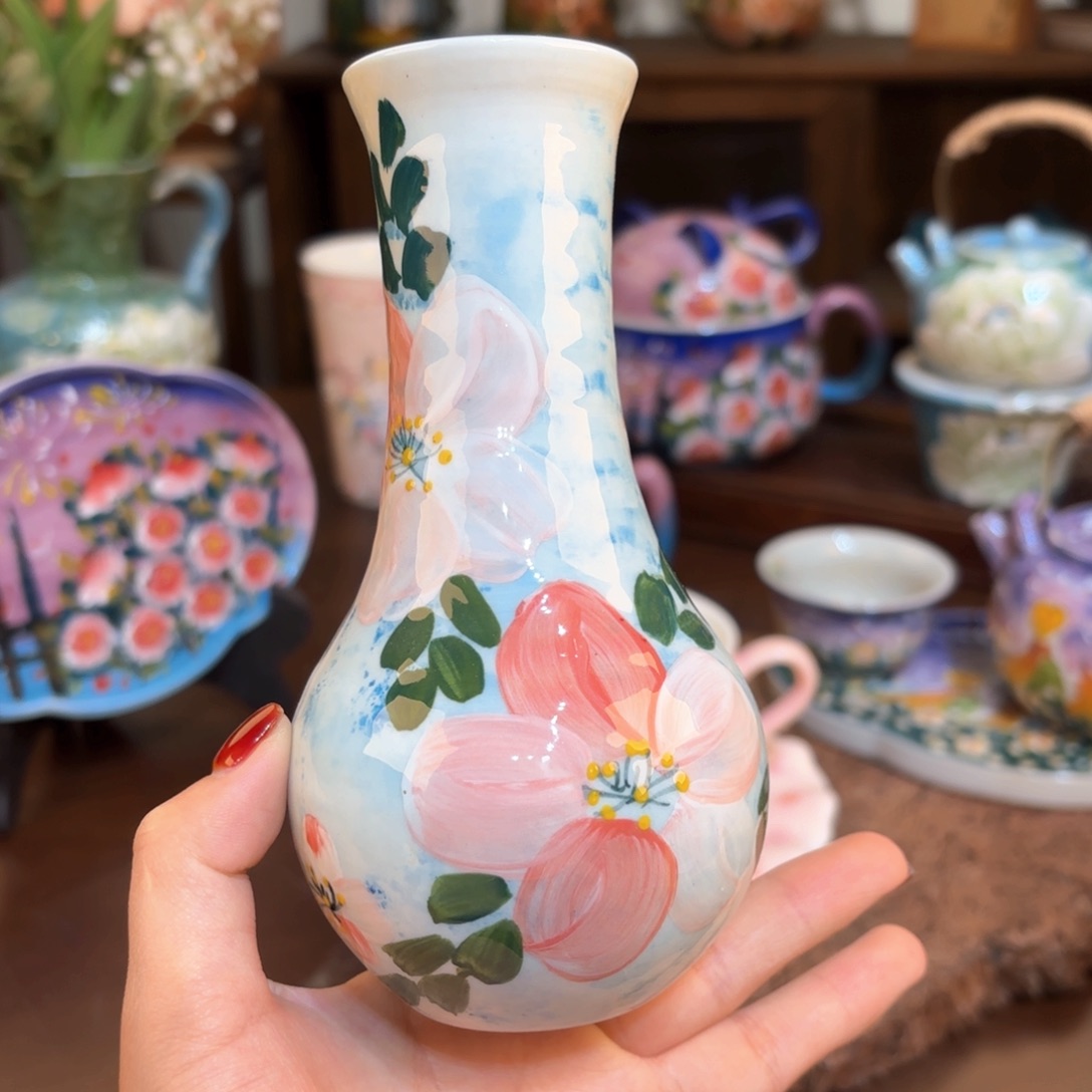 景德镇手绘高温釉下彩陶瓷茶具