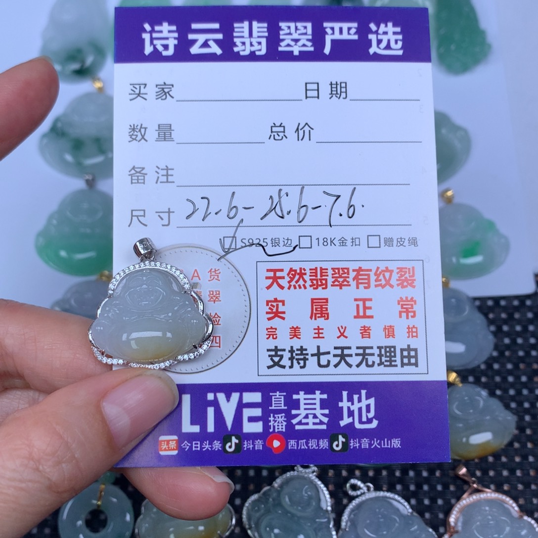 哈***哈翡翠未镶嵌颈饰天然